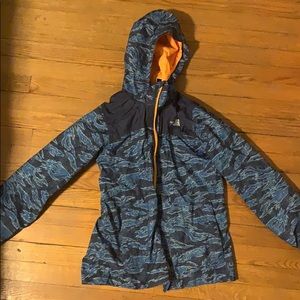 North face raincoat 14/16
